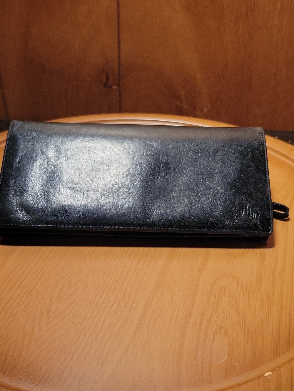 Original Vintage Monsac Black Italian Leather Bi-Fold Wallet